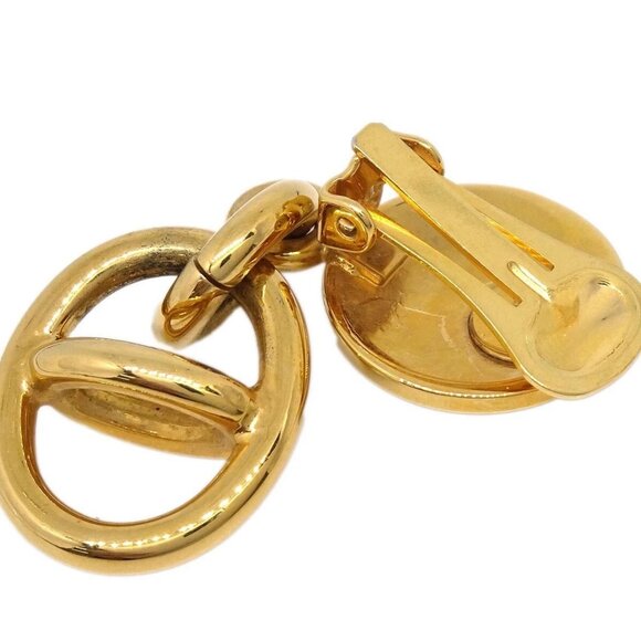 Gucci Dangle Earrings Clip-On Gold 1992 185442 - Picture 3 of 4